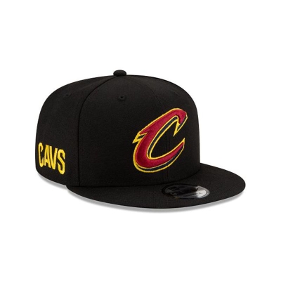 Black Cleveland Cavaliers Hat - New Era NBA Statement Edition 9FIFTY Snapback Caps USA2708416